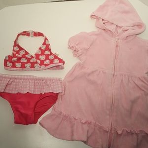 ⚓⚓3pc Swim Set Girls size 2T- Hello kitty⚓⚓